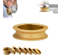 Bullnose Grinding Wheel, Porcelain Bullnose Tool for Angle Grinder 74mm*15mm Concave Abrasive Wheels Round Edge Brazed Grinding Wheel for Stone Ceramic Glass Diamond
