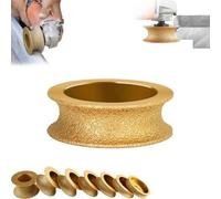 Bullnose Grinding Wheel, Porcelain Bullnose Tool for Angle Grinder 74mm*20mm Concave Abrasive Wheels Round Edge Brazed Grinding Wheel for Stone Ceramic Glass Diamond