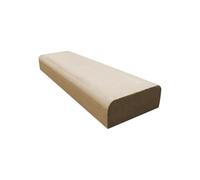 Bullnose One-sided Wall Coping - 1,000mm x 300mm, Cast Stone Garden Ornament, 3 Colours: Buff, Natural Portland, Charcoal (Buff)
