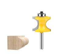 Bullnose Router Bit, 6mm 1/4 Inch Shank Edge Beading Bit Half Round Bearing Bullnose Milling Cutter Woodworking Tool 1pcs/5pcs(6X15.9mm)