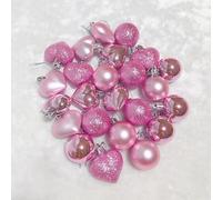 Bullpiano 27 Pcs Hearts Valentines Ornaments,Valentine's Day Decorations,Red Pink Heart Shaped Baubles,Valentines Ball Ornaments,Valentines Hanging Baubles,Wedding Valentines Party Supplies (24Pc-B)