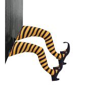 Bullpiano Halloween Wicked Witch Legs with Stakes,2 Pack 47cm Halloween Witch Decor,Halloween Witch Legs Props,Halloween Decoration for Lawn Garden Graveyard,Halloween Party Decor (E)