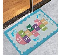 Bullpiano Hopscotch Rug, 23.62 X 70.87inch/19.68 * 31.5inch, Hop And Count -Fun And Educational, Durable Woven Anti Slip Floor Carpet, Kid’s Floor Play Mat For Bedroom, Nursery, Classroom, Sturdy,