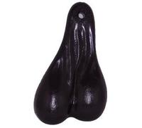 BULLS BALLS Truck Nuts, Solid Color-Black, 8" Tall Series, Made in USA