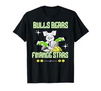 Bulls Bears Humor Finance Stars Money Hustle Street T-Shirt