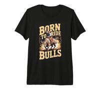 Bulls Bull Riding Cowboy Rodeo Premium T-Shirt