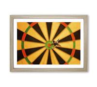 Bulls Eye Darts Dartboard Framed Print | A2 Oak Framed Wall Art | Ready to Hang | Modern Nature Picture | Living Room Bedroom Lounge Office
