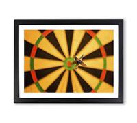 Bulls Eye Darts Dartboard Modern Framed Print | A3 Black Framed Wall Art | Ready to Hang | Modern Nature Picture | Living Room Bedroom Lounge Office