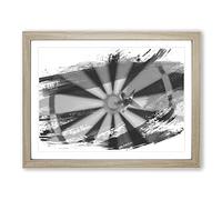 Bulls Eye Darts Dartboard V1 Modern Framed Print | A2 Oak Framed Wall Art | Ready to Hang | Modern Nature Picture | Living Room Bedroom Lounge Office