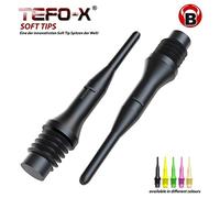Bulls Unisex Adult Tefo-X Softdart Tips - Black, Medium