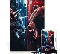 Bulls Versus Bears Jigsaw Puzzles for Teenagers 1000 Mental Skill Casual Relaxation Premium Edges (38x26cm)