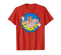 Bullseye Bully Red and White Stripes T-Shirt, Men, Red, 3X-Large