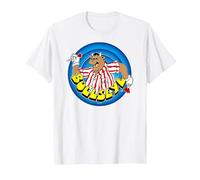 Bullseye Bully Red and White Stripes T-Shirt, Men, White, 4X-Large