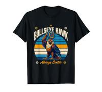 Bullseye Hawk Always Center Retro Archery Value Graphic T-Shirt