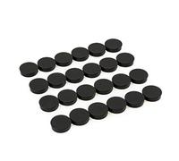 Bullseye Office Magnets (24 Pack) - Black Round, Refrigerator & Classroom Magnets - Perfect as Whiteboards, Lockers, or Fridge Magnets [Black]