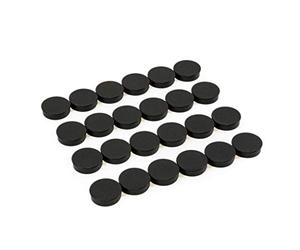 Bullseye Office Magnets (24 Pack) - Black Round, Refrigerator & Classroom Magnets - Perfect as Whiteboards, Lockers, or Fridge Magnets [Black]