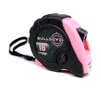 Bullseye Tape Measure 16 Foot | Pink | Premium-Quality Retractable Measuring Tape with Pause Buttons | Easy to Read Measurements in Standard & Metric - Centimeters & Inches