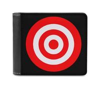 Bullseye Target Bulls Eye Red White Printed Bifold Wallet with Hidden Compartments Pocket Money and Credit Card Holder for Men Women