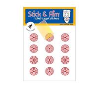 Bullseye Toilet Target Pack (13 Targets) with Applicator Smoothing Tool for Easy Installation in Toilets & Urinals, Fun Aiming Stickers for Boys and Men, Helps Keep Floors Clean.