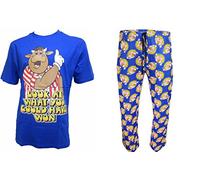 Bullseye TV Show Darts Bully Official Pyjama Set (L, Blue/Blue)