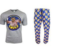 Bullseye TV Show Darts Bully Official Pyjama Set (XL, Grey/Blue)