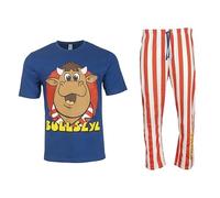 Bullseye TV Show Official Pyjama Set Darts Retro Bully Nightwear 2 Piece T Shirt and Lounge Pants (UK, Alpha, L, Regular, Regular, Multicolour)
