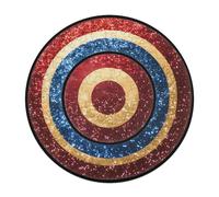 BullseyeTarget Bulls Eye Glitter Wooden Puzzle Letter on Back Circular Easy Jigsaw Puzzles for Elderly Birthday Gift Family Game