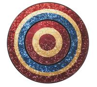 BullseyeTarget Bulls Eye Glitter Wooden Puzzle Letter on Back Circular Easy Jigsaw Puzzles for Elderly Birthday Gift Family Game