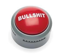 Bullshit Alert Button | With 5 Different Anti-BS Responses | Big Red Buzzer | Hilarious for Adults | Fun for the Office | 2 x AAA Batteries Included