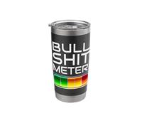 Bullshit Meter Graphic Funny Sarcastic Bar Introvert Savage Stainless Steel Insulated Tumbler