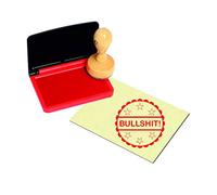 Bullshit Stamp with Ink Pad Red Diameter 40 mm