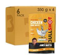 Bullshot Chicken Bone Broth - Rich & Nutritious, Collagen-Rich Stock for Soup, Stews, Gravy & Sauces, Supports Joint & Skin Health, Ready-to-Drink, 350 ml (Pack of 6)