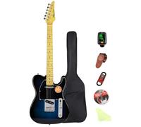 Bullstar Electric Guitar Beginner Kit TL Series, Full-Size Paulownia Wood Body, C-Shape Neck, Guitarra Electrica, Accessories Pack Guitar Bag MS110 (blue)