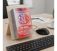 BullTek 2026 Philosophical Gastronomic Table Calendar 15 x 11 cm with Wooden Easel and Recycled Paper - Recipes, Wines, Philosophical Phrases and 52 UNESCO Sites