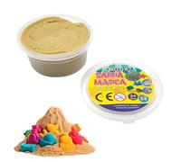 BullTek Natural Magic Sand 75g for Children - Creative Magic Sand Sensory Play Set - Easy to Model, No Dry, Perfect for Arts and Educational Gifts (Brown)