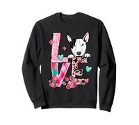 Bullterrier Dog I Love My Dog Valentines Day Sweatshirt