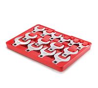 BULLTOOLS 14-Piece 1/2" Drive Jumbo Crowfoot Wrench Set, SAE 1-1/16" to 2" Chrome Vanadium Steel Big Crowfoot Wrench