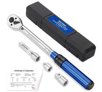 BULLTOOLS 3/8-Inch Drive Click Torque Wrench, Dual-Direction 90-Tooth Torque Wrench Set 7.4-44.3 FT.LB/10-60 Nm Dual Range Scales Torque Wrench for Bike, Motorcycle, Car Spark