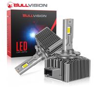 Bullvision D1S/R D3S/R D2S/R D4S/R Headlight LED Bulbs, 20000Lumens CSP Chips, 6000K White 300% Brightness,50000+ Hours,Efficent Cooling System, Pack of 2