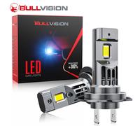 Bullvision H7 Bulbs, 6000K Cool White LED Light, 10000LM Brighter,1:1 Size Lights Bulb Plug and Play, Headlight Bulb Size Design WirelessPack of 2