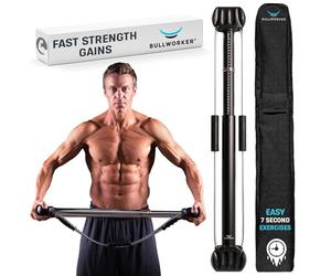 Bullworker Bow Classic 90cm Isometric Exercise Equipment, Portable Strength Training At Home Gym Equipment for Back, Shoulder, Chest, Biceps, Abs, Arm, Ab Workout, All In One Exerciser for Men & Women