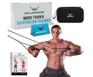 Bullworker ISO-FLO Isometric Exercise Equipment - Suspension Trainer Straps & Resistance Bands for Calisthenics, Pilates and Strength Training, Portable Home Gym Back, Core, Leg, Arm Workout Equipment