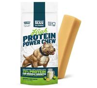 Bully Max High Protein Power Dog Chews - 75% Protein, All-Natural Long Lasting Yak Chews for Aggressive Chewers - Grain-Free Dental Dog Food Treats for Small, Medium & Large Breed Dogs - Lime, 1 Pack