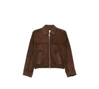 BULLY perforated zip leather jacket - Brown 38-40-42-44-46