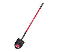 Bully Tools 82515 14-Gauge Round Point Shovel with Fiberglass Long Handle