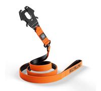 BullyBillows Anti-Tangle Swivel Combat Dog Lead | Padded Handle For Easier Walks | Anti Tangle & Pressure Tested Dog Lead | Suitable For All Dog Breeds - Orange