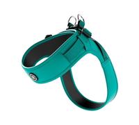 BullyBillows Boomerang Harness | Non-Restrictive Lightweight Dog Harness | Simple To Take Slip On & Off | Premium Quality Dog Harness With Hook and Loop Strap | Teal Small
