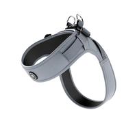 BullyBillows Boomerang Harness | Non-Restrictive Lightweight Dog Harness | Simple To Take Slip On & Off | Premium Quality Dog Harness With Hook and Loop Strap | Grey Small