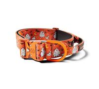 BullyBillows Halloween Dog Collar | 5cm Combat® Collar With Handle & Pressure Rated Clip | Suitable For All Dog Breeds | Stainless Steel Dog Collar | Halloween Orange | X Large: 22"-31"
