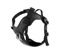 BullyBillows Hurricane Harness | Non-Restrictive Dog Harness | Made With Durable Materials | Suitable For All Dog Breeds | Stainless Steel Dog Harness | Black | Small